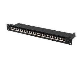 LANBERG Patch panel Lanberg 24 port 1U kat.7 ekranowany czarny