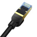 Baseus szybki kabel internetowy RJ45 cat.7 10Gbps 1.5m pleciony czarny