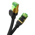 Baseus szybki kabel sieciowy RJ45 cat. 8 40Gbps 20m pleciony czarny