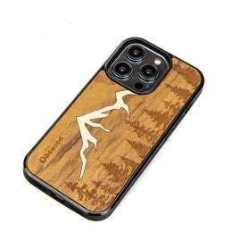 Etui Bewood Góry Imbuia drewniane na iPhone 15 Pro - jasnobrązowe