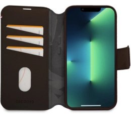 Etui Decoded Detachable Wallet Case skórzane z MagSafe z klapką do iPhone 14 Plus - brązowe