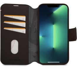 Etui Decoded Detachable Wallet Case skórzane z MagSafe z klapką do iPhone 14 Pro - brązowe