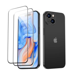 Szkło hartowane ESR Tempered Glass na iPhone 15 - czarne 2 szt.