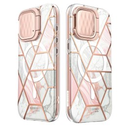 Etui Supcase Cosmo Mag z MagSafe na iPhone 15 Pro Max - różowy marmur