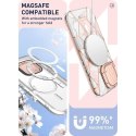 Etui Supcase Cosmo Mag z MagSafe na iPhone 15 Pro Max - różowy marmur