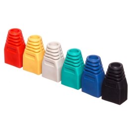 NETRACK Osłonka na wtyk RJ45 8p mix kolorów (100 szt) Netrack