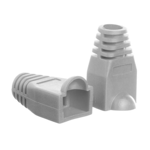 NETRACK Osłonka na wtyk RJ45 8p szara (100 szt) Netrack