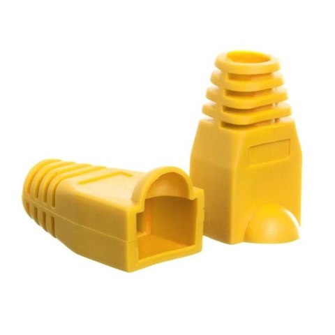 NETRACK Osłonka na wtyk RJ45 8p żółta (100 szt) Netrack