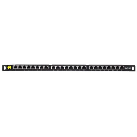 NETRACK Patch panel 19'' Netrack 24-porty kat. 5e FTP, 0,5U z półką