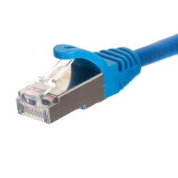 NETRACK Patchcord RJ45, Netrack osłonka zalewana, kat. 5e FTP/STP, 0,25m niebieski