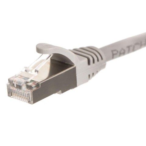 NETRACK Patchcord RJ45, Netrack osłonka zalewana, kat. 5e FTP/STP, 0,25m szary