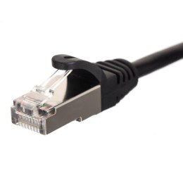 NETRACK Patchcord RJ45, Netrack osłonka zalewana, kat. 5e FTP/STP, 0,5m czarny