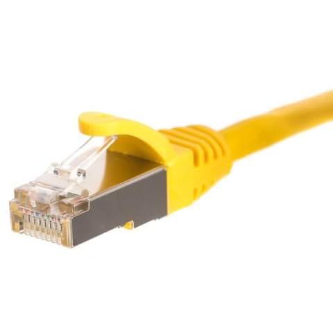 NETRACK Patchcord RJ45, Netrack osłonka zalewana, kat. 5e FTP/STP, 0,5m żółty