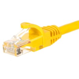 NETRACK Patchcord RJ45, Netrack osłonka zalewana, kat. 5e UTP, 0,25m żółty