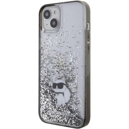 Etui Karl Lagerfeld Liquid Glitter Choupette do iPhone 15 Plus - przezroczyste