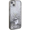 Etui Karl Lagerfeld Liquid Glitter Choupette do iPhone 15 Plus - przezroczyste