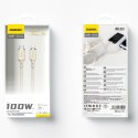 Kabel 2w1 Dudao L7SF USB-C - USB-C / Lightning 100W 1.2m - beżowy