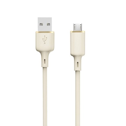 Kabel Dudao L7SM USB-A - micro USB 5A 1m - beżowy