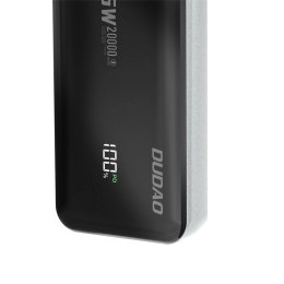 Powerbank Dudao K65 20000mAh 65W 1x USB-C 2x USB-A z wyświetlaczem - czarny