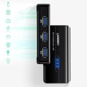 Adapter sieciowy Ugreen 20265 USB-A / RJ45 1000 Mbps HUB 3x USB 3.0 - czarny