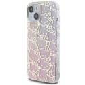 Etui Hello Kitty IML Gradient Electrop Crowded Kitty Head na iPhone 15 - różowe