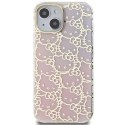 Etui Hello Kitty IML Gradient Electrop Crowded Kitty Head na iPhone 15 - różowe