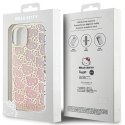 Etui Hello Kitty IML Gradient Electrop Crowded Kitty Head na iPhone 15 - różowe