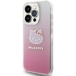 Etui Hello Kitty IML Gradient Electrop Kitty Head na iPhone 13 Pro / 13 - różowe