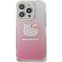 Etui Hello Kitty IML Gradient Electrop Kitty Head na iPhone 13 Pro / 13 - różowe