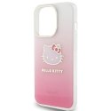 Etui Hello Kitty IML Gradient Electrop Kitty Head na iPhone 13 Pro / 13 - różowe