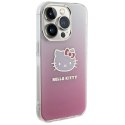 Etui Hello Kitty IML Gradient Electrop Kitty Head na iPhone 13 Pro Max - różowe