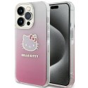 Etui Hello Kitty IML Gradient Electrop Kitty Head na iPhone 14 Pro - różowe