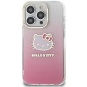 Etui Hello Kitty IML Gradient Electrop Kitty Head na iPhone 14 Pro - różowe