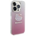 Etui Hello Kitty IML Gradient Electrop Kitty Head na iPhone 14 Pro - różowe