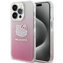 Etui Hello Kitty IML Gradient Electrop Kitty Head na iPhone 15 Pro Max - różowe