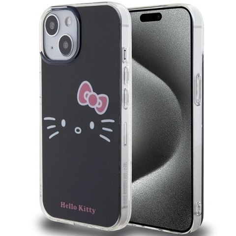 Etui Hello Kitty IML Kitty Face na iPhone 15 - czarne