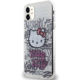 Etui Hello Kitty IML Kitty On Bricks Graffiti na iPhone 11 / Xr - białe