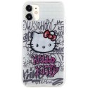 Etui Hello Kitty IML Kitty On Bricks Graffiti na iPhone 11 / Xr - białe