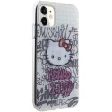 Etui Hello Kitty IML Kitty On Bricks Graffiti na iPhone 11 / Xr - białe