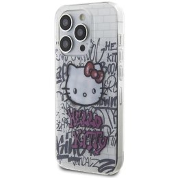 Etui Hello Kitty IML Kitty On Bricks Graffiti na iPhone 14 Pro - białe