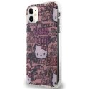 Etui Hello Kitty IML Tags Graffiti na iPhone 11 / Xr - różowe