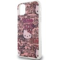 Etui Hello Kitty IML Tags Graffiti na iPhone 11 / Xr - różowe