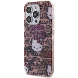 Etui Hello Kitty IML Tags Graffiti na iPhone 13 Pro Max - różowe