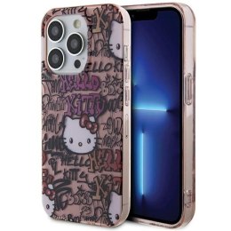 Etui Hello Kitty IML Tags Graffiti na iPhone 15 Pro Max - różowe