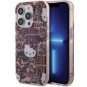 Etui Hello Kitty IML Tags Graffiti na iPhone 15 Pro - różowe