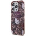 Etui Hello Kitty IML Tags Graffiti na iPhone 15 Pro - różowe