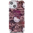 Etui Hello Kitty IML Tags Graffiti na iPhone 15 - różowe