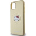 Etui Hello Kitty Leather Kitty Head MagSafe na iPhone 11 / Xr - złote