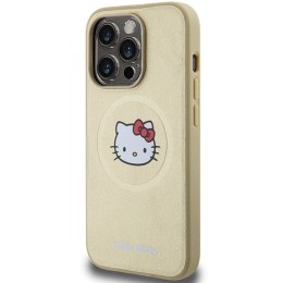 Etui Hello Kitty Leather Kitty Head MagSafe na iPhone 13 Pro / 13 - złote