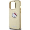 Etui Hello Kitty Leather Kitty Head MagSafe na iPhone 14 Pro Max - złote